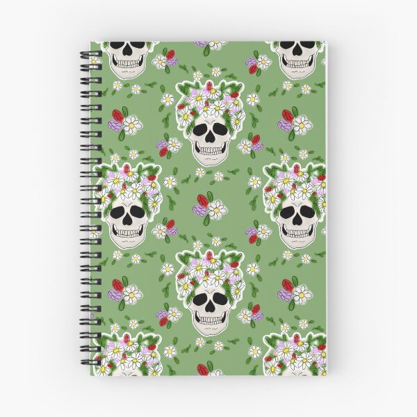Item preview, Flower Crown Skull - Sage Green designed and sold by Moonlit Datura.
