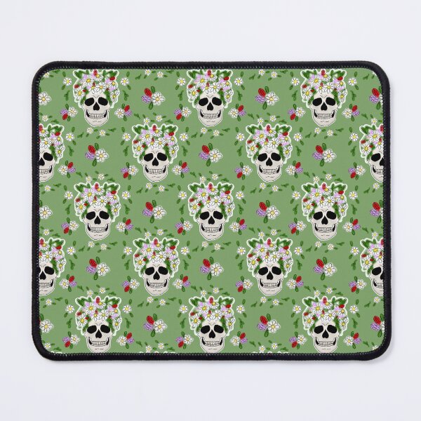 Item preview, Flower Crown Skull - Sage Green designed and sold by Moonlit Datura.