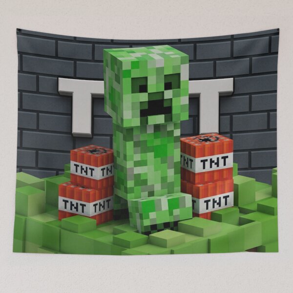 Item preview, Minecraft Bedroom Game Original Custom Vintage Poster Wall Art designed and sold by Cool Robot Bro..