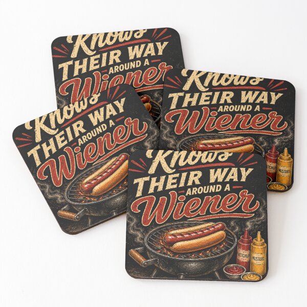 Item preview, Knows Their Way Around a Wiener | Funny BBQ T-Shirt designed and sold by Lucky Hammer Studio.
