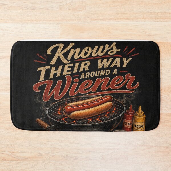 Item preview, Knows Their Way Around a Wiener | Funny BBQ T-Shirt designed and sold by Lucky Hammer Studio.