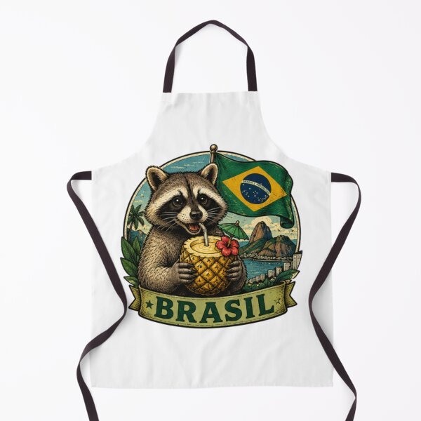Item preview, Mapache genial disfrutando de una piña colada designed and sold by JonysCreativeDesigns.