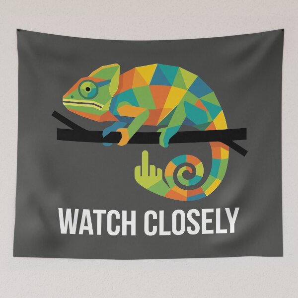 Item preview, Geometric Mosaic Chameleon Watch Closely Sarcastic Reptile designed and sold by Amir Faysal.