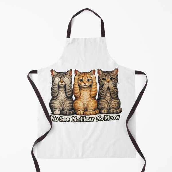 Item preview, Three Wise Cats – No See No Hear No Meow Funny Cat T-Shirt designed and sold by ButimarArt.
