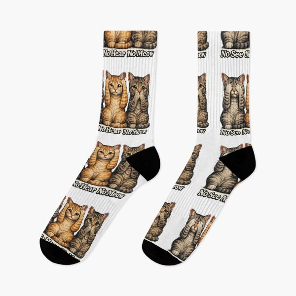 Item preview, Three Wise Cats – No See No Hear No Meow Funny Cat T-Shirt designed and sold by ButimarArt.