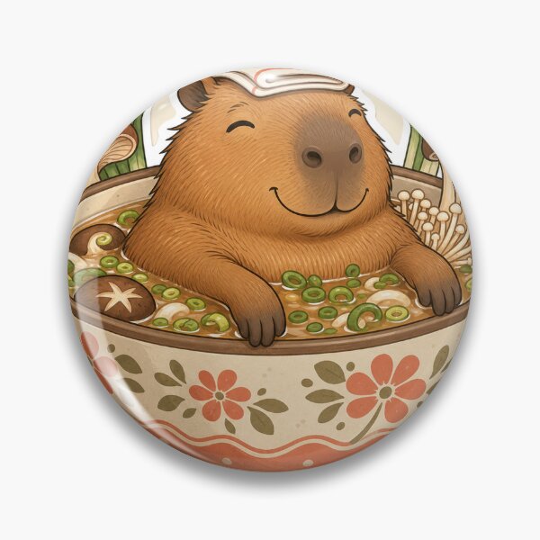 Item preview, Cozy Capybara Soup Bath designed and sold by PixelToPress.