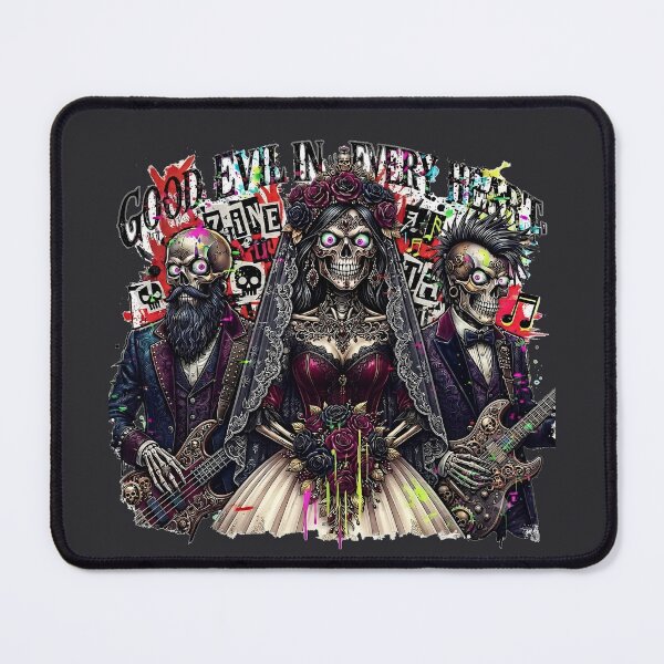 Item preview, Skeleton Bride Band Neon Splatters designed and sold by Voodoo Store Paranormal Collections.