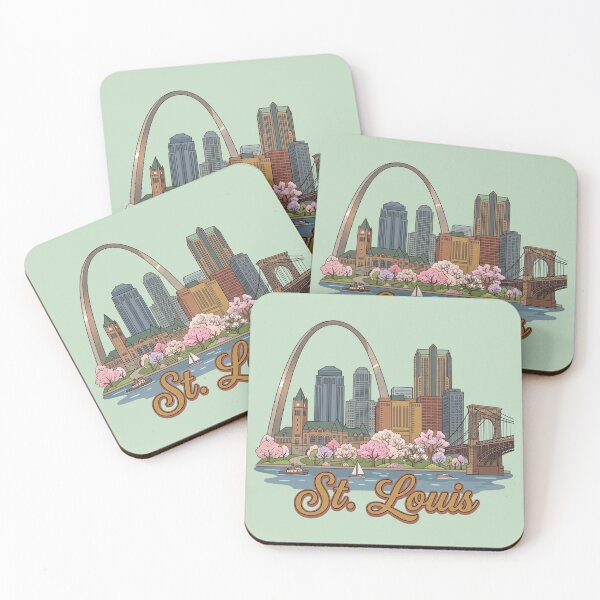 Item preview, St Louis Missouri Gateway Arch Skyline Art Print & Airbnb Decor, Souvenirs designed and sold by 21 Tulips.