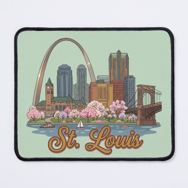 Item preview, St Louis Missouri Gateway Arch Skyline Art Print & Airbnb Decor, Souvenirs designed and sold by 21 Tulips.