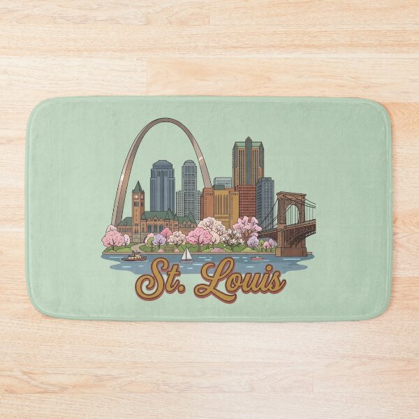 Item preview, St Louis Missouri Gateway Arch Skyline Art Print & Airbnb Decor, Souvenirs designed and sold by 21 Tulips.
