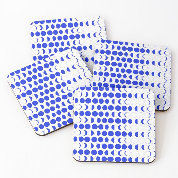 Item preview, Blue Moon Phase Pattern | Modern Geometric Seamless Design designed and sold by Creatory.studio.