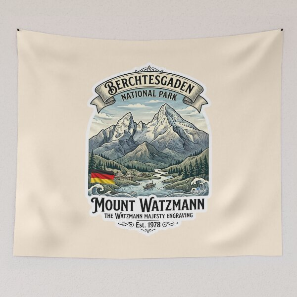 Item preview, Watzmann Mountain Ukiyo-e designed and sold by EvergreenPark - Tee Studio.