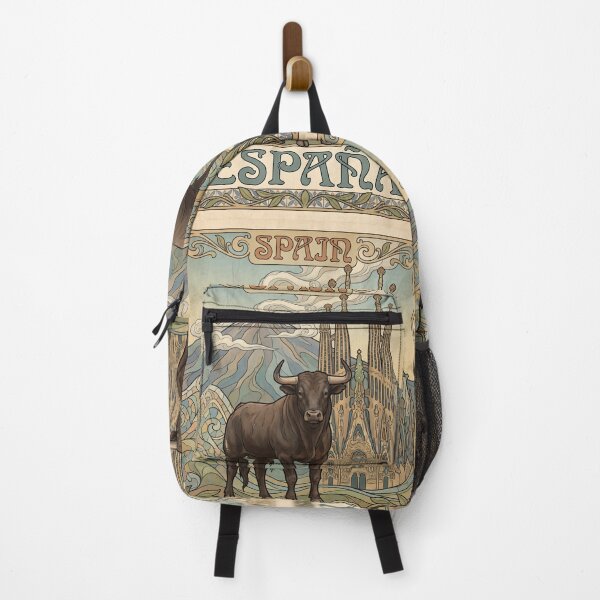 Item preview, SPAIN Vintage Travel Illustration - Horned Bull Standing designed and sold by ZUMERI.