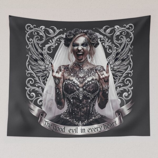 Item preview, Gothic Screaming Bride Corset Wings designed and sold by Voodoo Store Paranormal Collections.