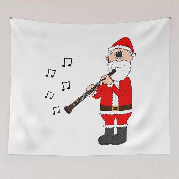 Item preview, Santa Playing Oboe, Christmas Oboist Woodwind Musician designed and sold by doodlerob.