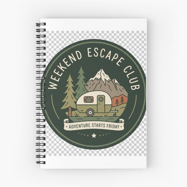 Item preview, Weekend Escape Club Vintage Camping Badge Design designed and sold by ImagineDraws.
