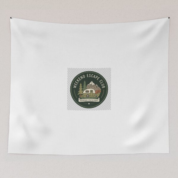 Item preview, Weekend Escape Club Vintage Camping Badge Design designed and sold by ImagineDraws.