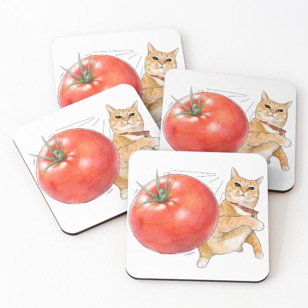 Item preview, Cat Throwing a Tomato MEME designed and sold by Sommer Studio Designs.
