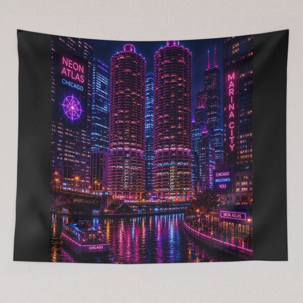 Item preview, Chicago 2150 | Windy City | Neon Atlas designed and sold by NSAstore.