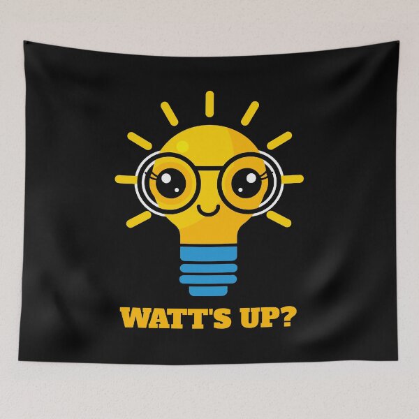 Item preview, Watts Up Cute Kawaii Light Bulb -  Electrician Engineer Gift designed and sold by chaaval.
