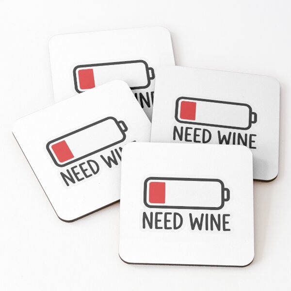Item preview, Need Wine Low Battery Funny Wine Lover Quote Typography Aesthetic for Tired Adults designed and sold by raedattia.