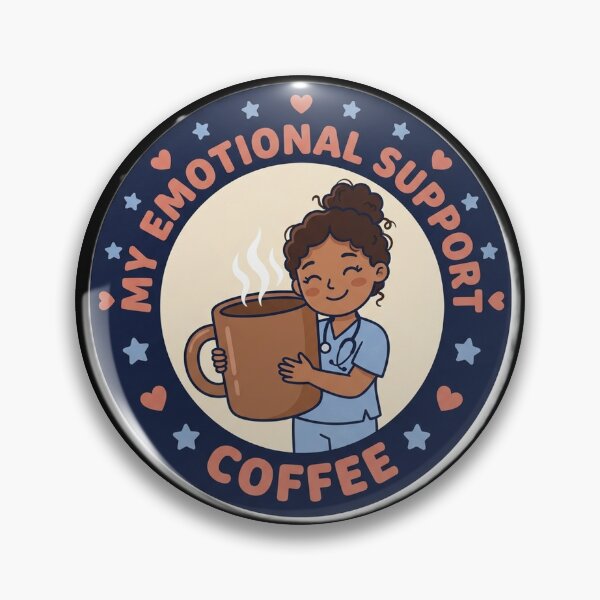 Item preview, Funny Nurse Coffee Shirt - Emotional Support Coffee Gift designed and sold by Harlo.co.