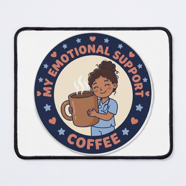 Item preview, Funny Nurse Coffee Shirt - Emotional Support Coffee Gift designed and sold by Harlo.co.