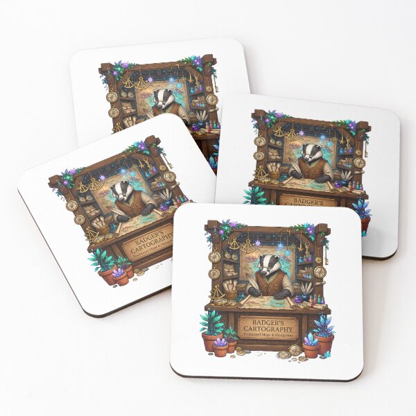 Item preview, Badger's Cartography | Enchanted Mapmaker | Fantasy Cartographer | Woodland Explorer | Magical Navigation Shop | Cottagecore Fantasy Art designed and sold by MrDev.