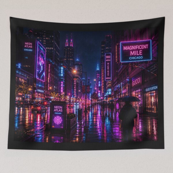 Item preview, Chicago 2150 | Windy City | Neon Atlas designed and sold by NSAstore.