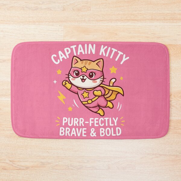 Item preview, Captain Kitty Purr-fectly Brave And Bold Superhero Cat designed and sold by Amir Faysal.