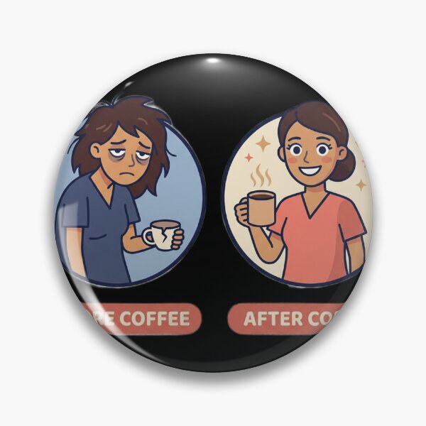 Item preview, Funny Nurse Shirt - Before And After Coffee - Nurse Gift designed and sold by Harlo.co.