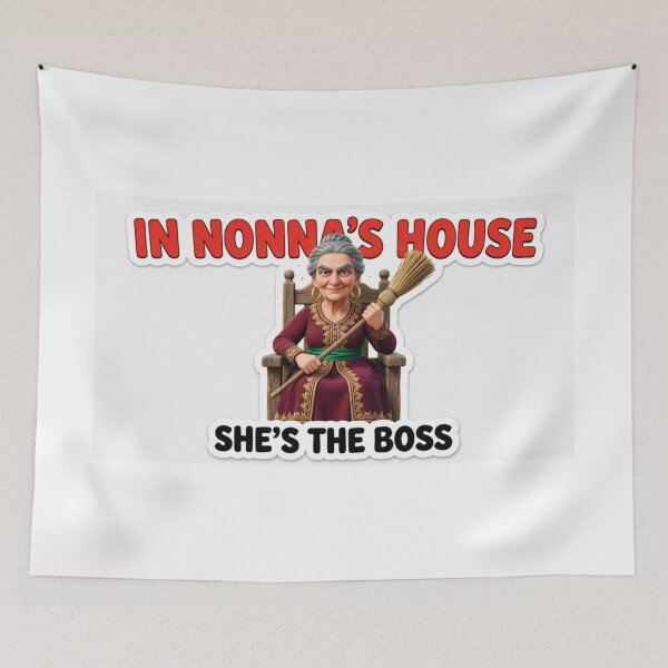 Item preview, In Nonna's House She's The Boss - Funny Italian Grandmother Gift designed and sold by Petringo.