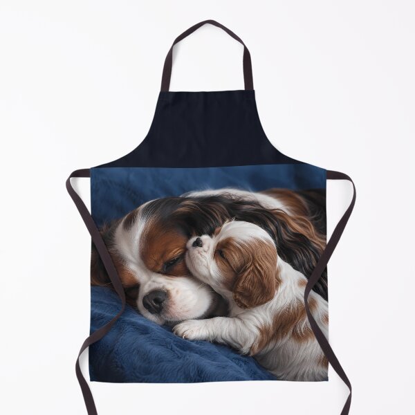Item preview, Sleeping Cavalier King Charles Spaniel Mother and Puppy | Heartwarming Dog Love Portrait designed and sold by ManJiangHong.