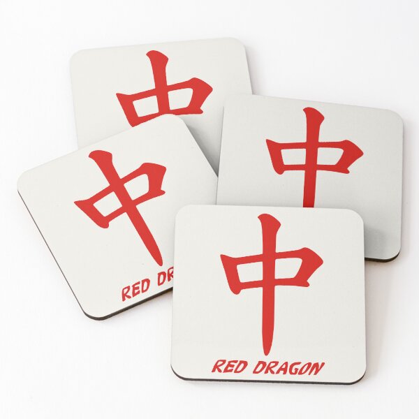 Item preview, RED DRAGON MAHJONG TILE DESIGN designed and sold by DigitalandPhoto.