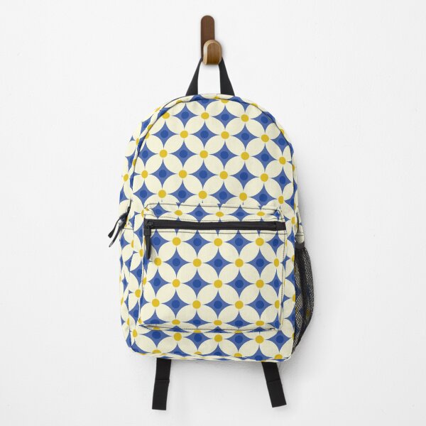 Item preview, Mediterranean motif geometric tile design in blue and yellow green colors designed and sold by Pravokrugulnik.
