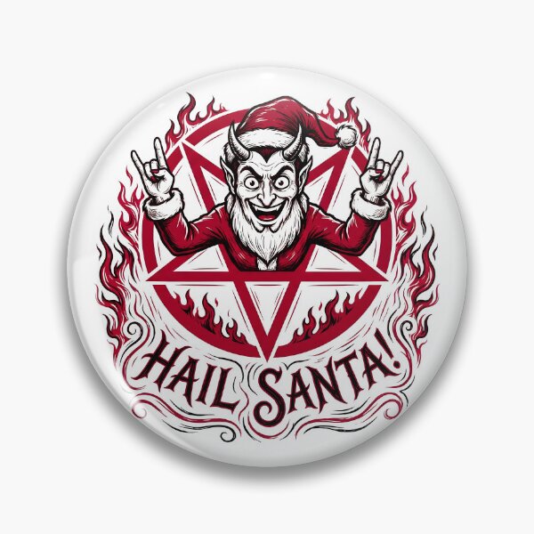 Item preview, Hail Santa! Dark Gothic Christmas Graphic Devil Design designed and sold by ThreadRiotTees.