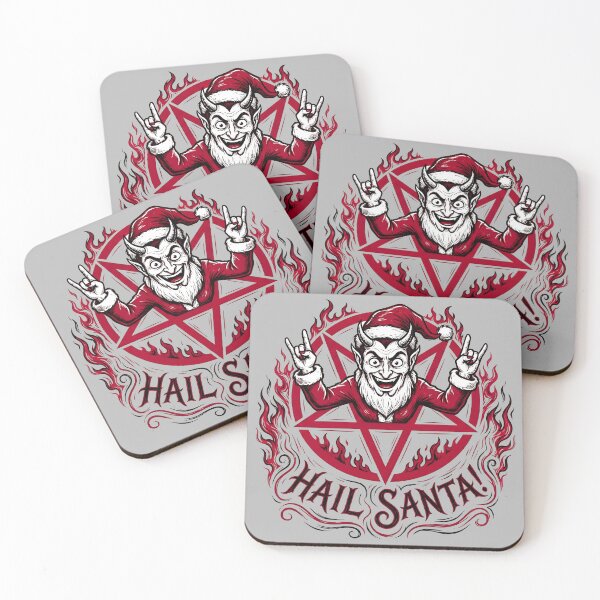 Item preview, Hail Santa! Dark Gothic Christmas Graphic Devil Design designed and sold by ThreadRiotTees.