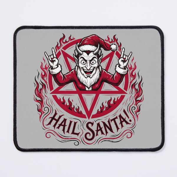 Item preview, Hail Santa! Dark Gothic Christmas Graphic Devil Design designed and sold by ThreadRiotTees.