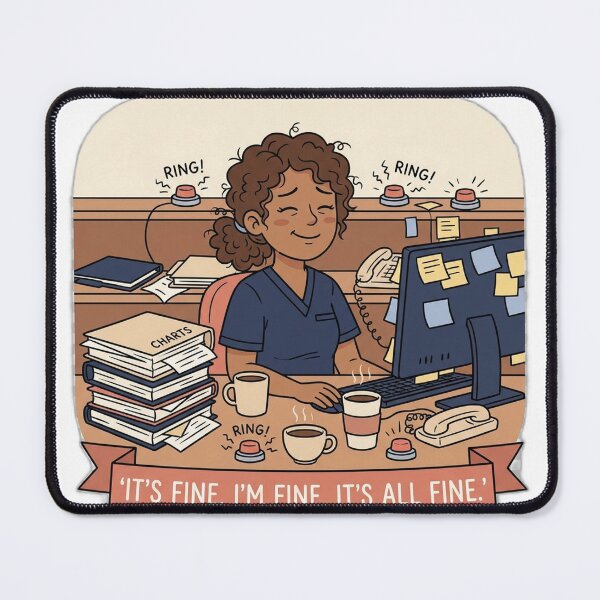 Item preview, Funny Nurse Shirt - It's Fine I'm Fine - RN Gift designed and sold by Harlo.co.