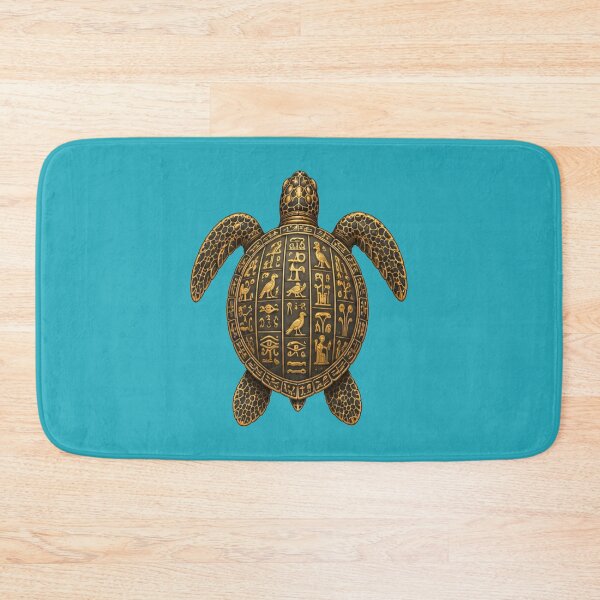 Item preview, Hieroglyph Sea Turtle | Ocean Ancient Egypt Art Collection designed and sold by Zaru Art Studio.