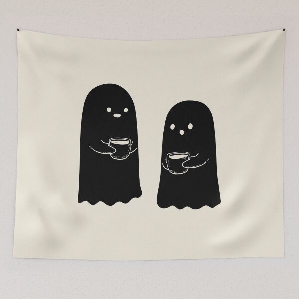 Item preview, Cute Ghost Coffee Halloween Art designed and sold by oneofthesedayys.
