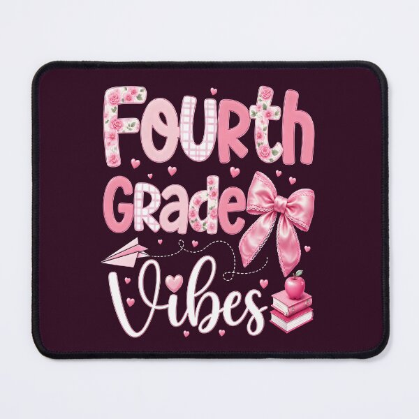 Item preview, 4th Grade Vibes Cute Pink Coquette Bow Back to School Fourth Grade girl design designed and sold by KamalaDesign.