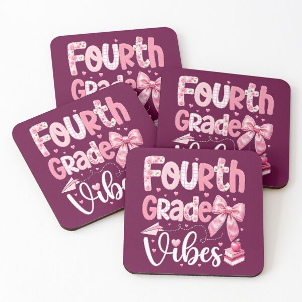 Item preview, 4th Grade Vibes Cute Pink Coquette Bow Back to School Fourth Grade girl design designed and sold by KamalaDesign.