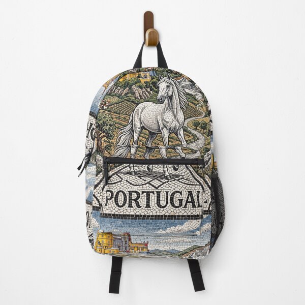 Item preview, PORTUGAL Vintage Travel Illustration - Mosaic Horse Walking designed and sold by ZUMERI.