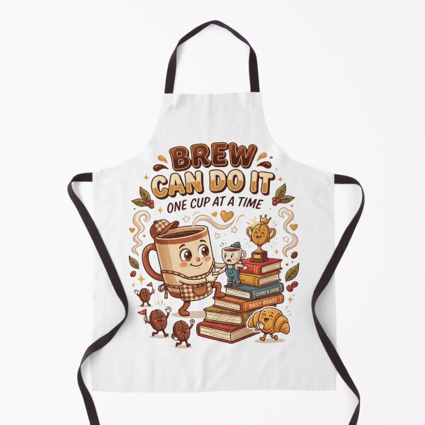 Item preview, Brew Can Do It | Funny Coffee Lover T-Shirt | Cute Barista Mascot Graphic | Motivational Coffee Design designed and sold by SAJ Design Studio.