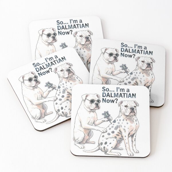 Item preview, Funny Bulldog Dalmatian Tattoo Art designed and sold by LavIsInTheAir.