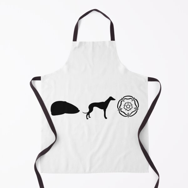 Item preview, Yorkshire Essentials Flat Cap Whippet and White Rose Silhouette designed and sold by OnHeathAndMoor.