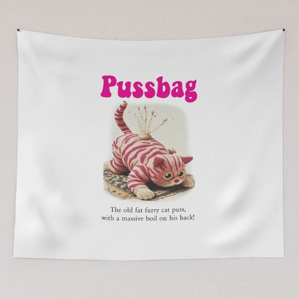 Item preview, Pussbag the spoof of Bagpuss! designed and sold by IanBakerToons.