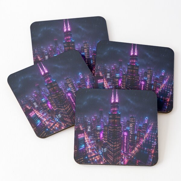 Item preview, Chicago 2150 | Windy City | Neon Atlas designed and sold by NSAstore.