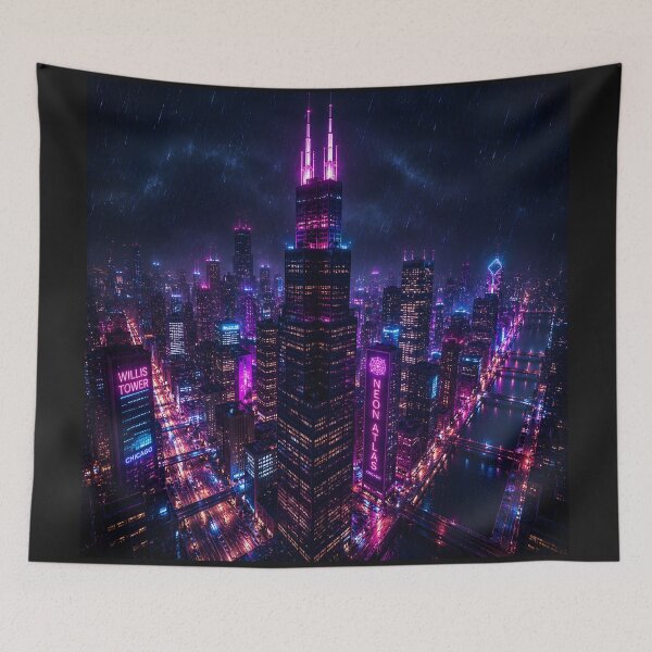 Item preview, Chicago 2150 | Windy City | Neon Atlas designed and sold by NSAstore.